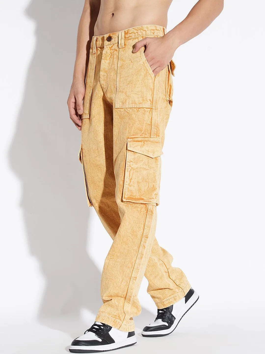 Mustard Washed Carpenter Denim