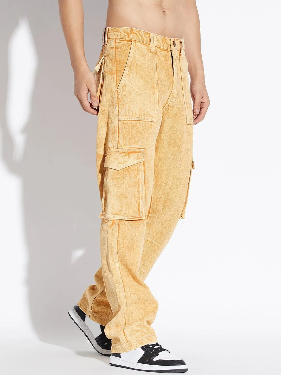 Mustard Washed Carpenter Denim