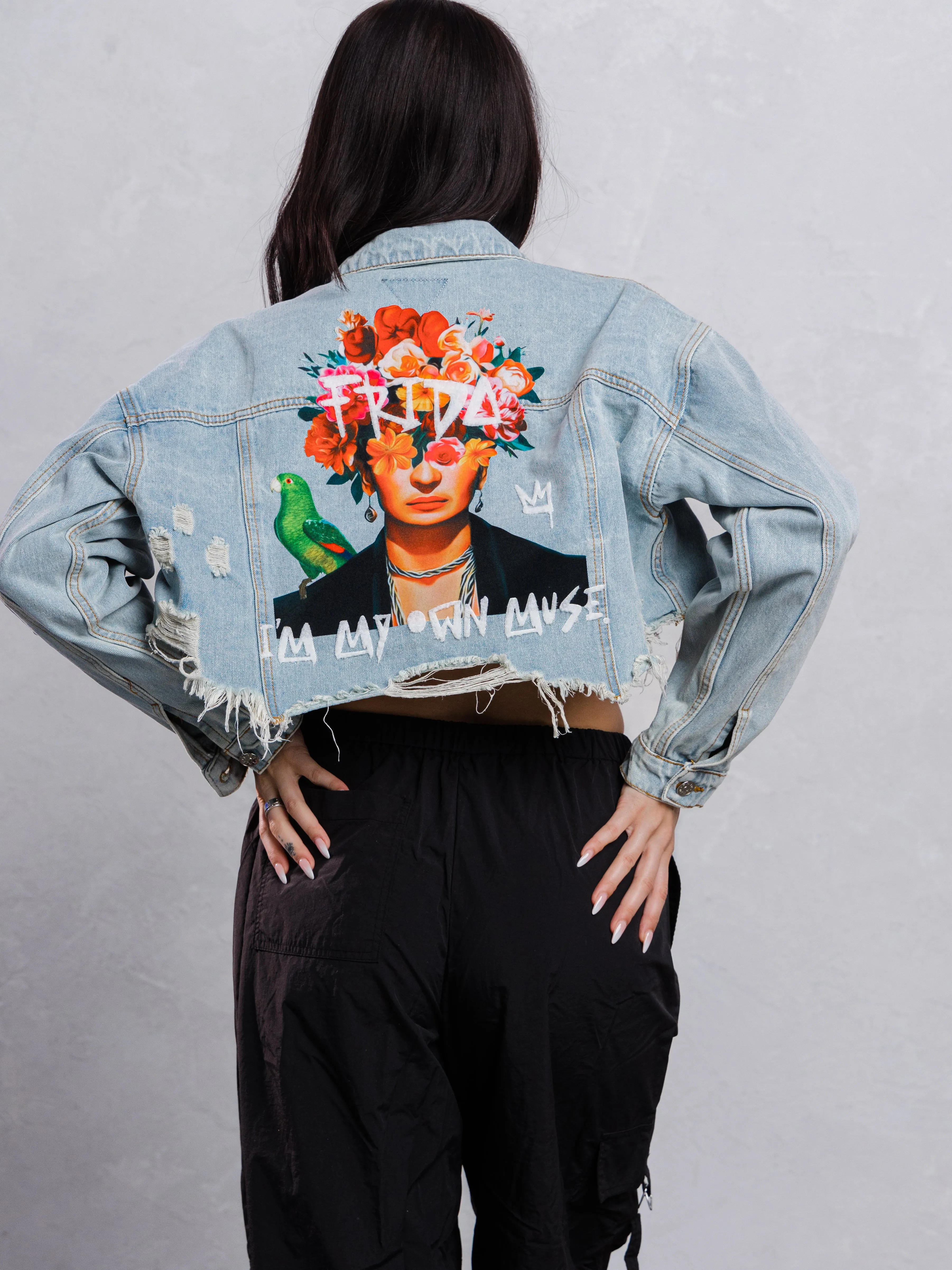 MY OWN MUSE Crop Denim Jacket