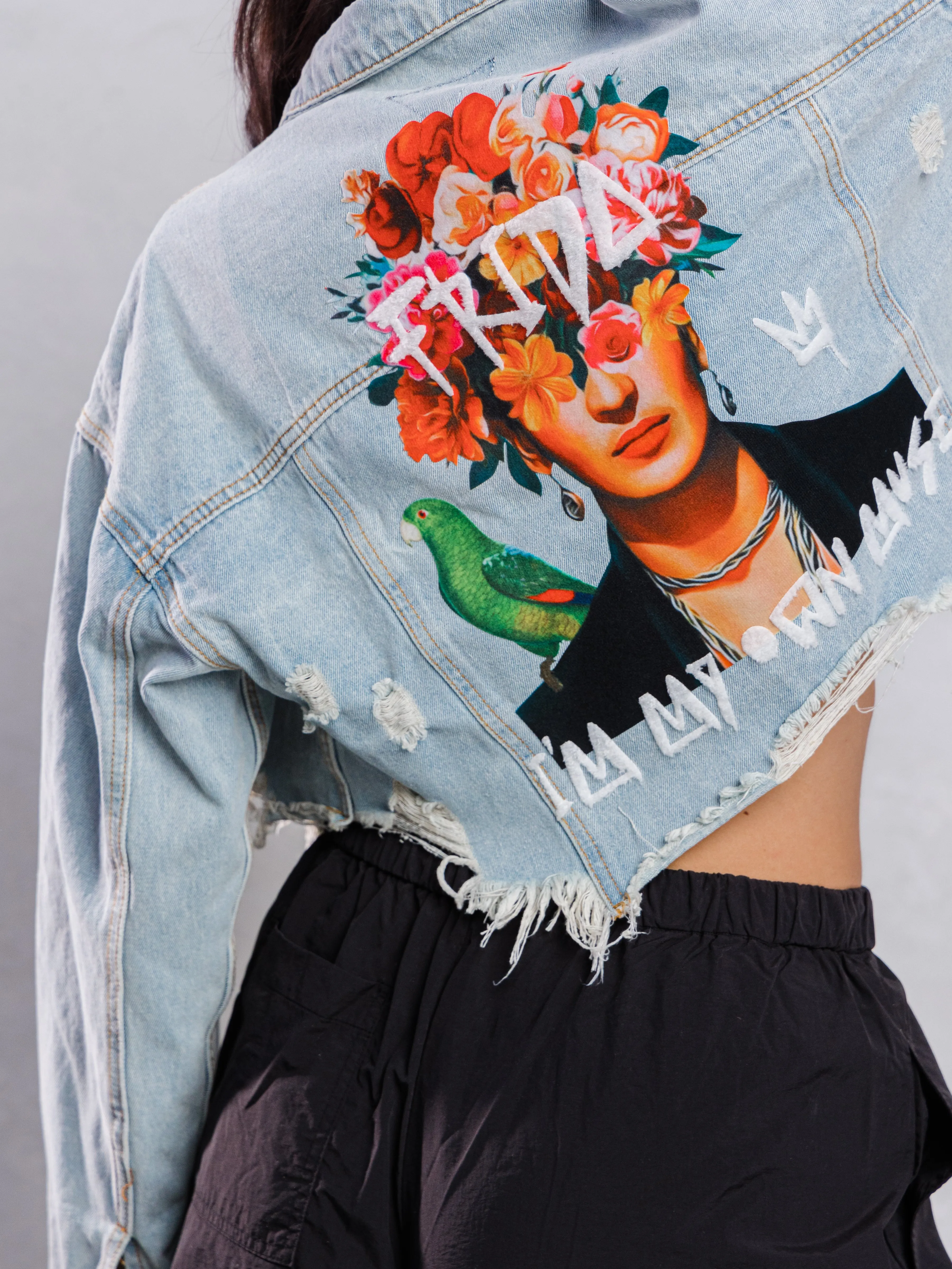 MY OWN MUSE Crop Denim Jacket