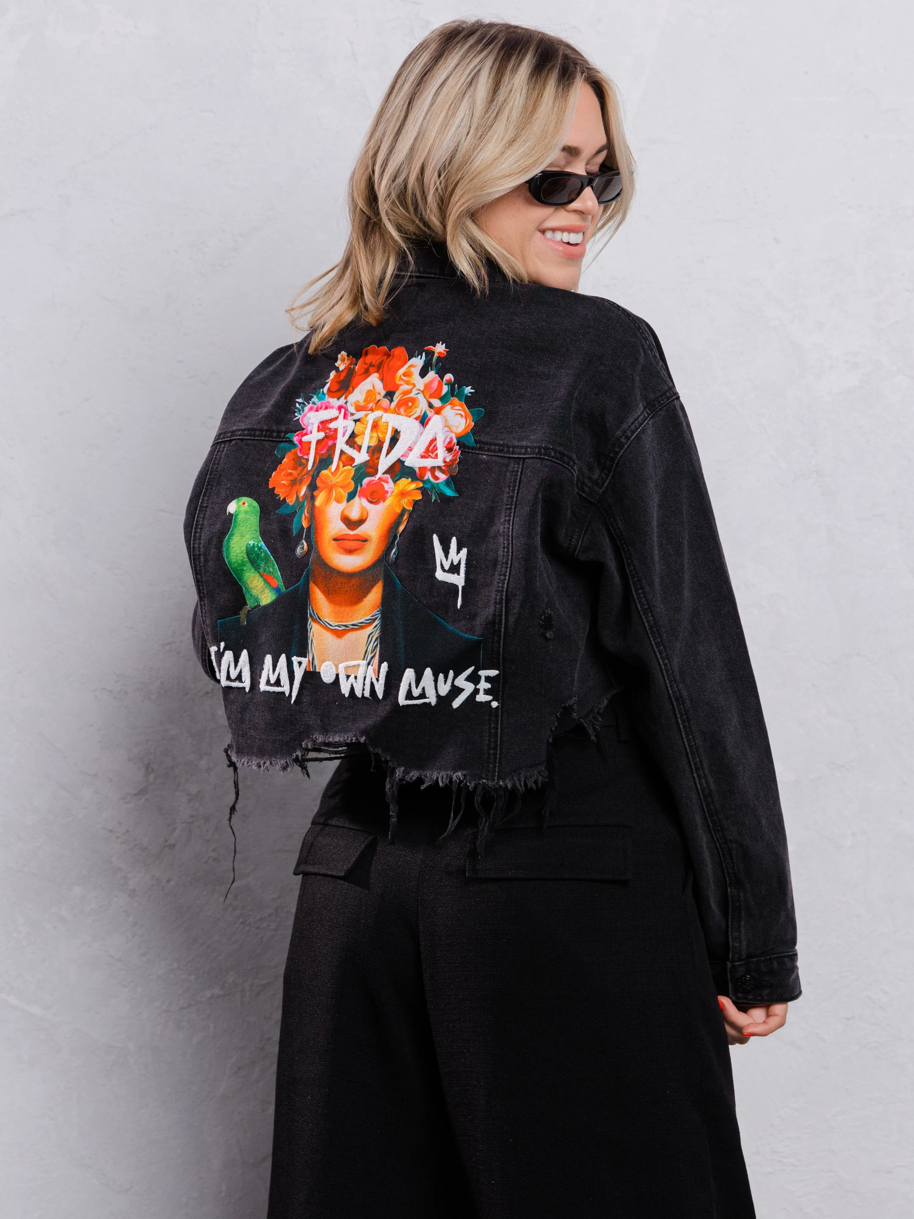 MY OWN MUSE Crop Denim Jacket