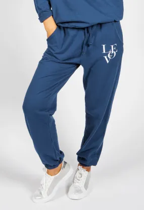 Navy Love Joggers