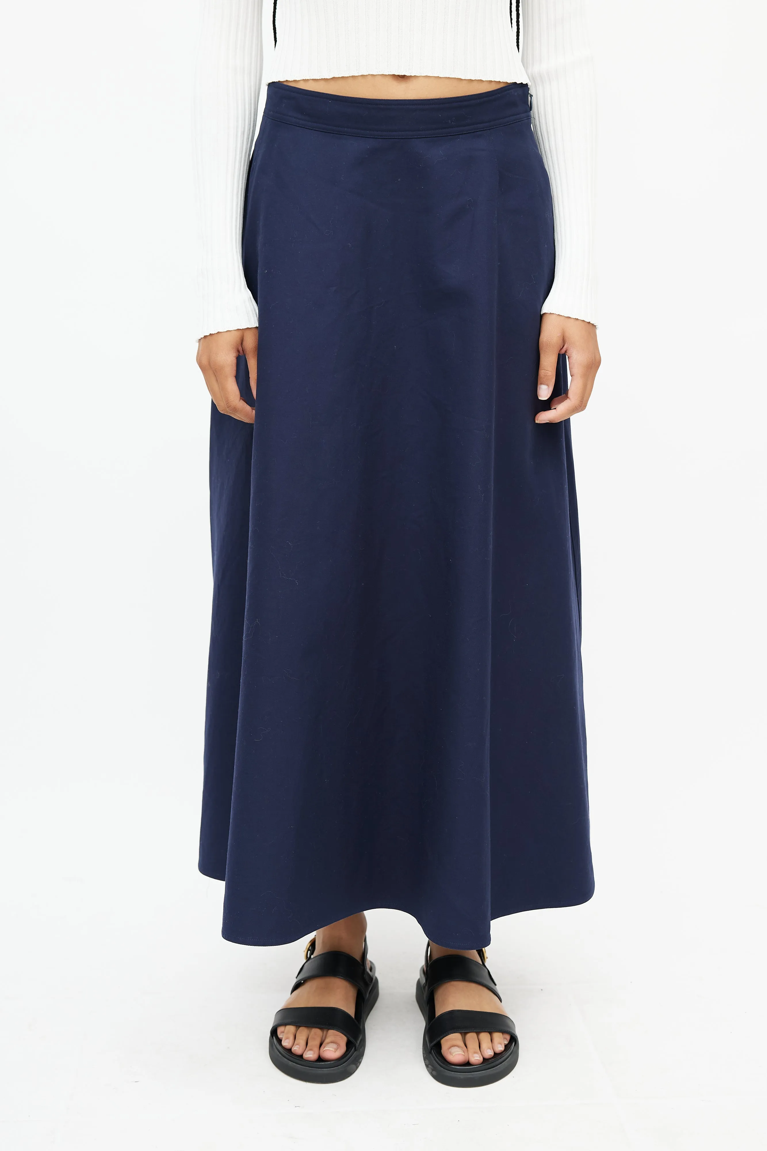 Navy Maxi Skirt