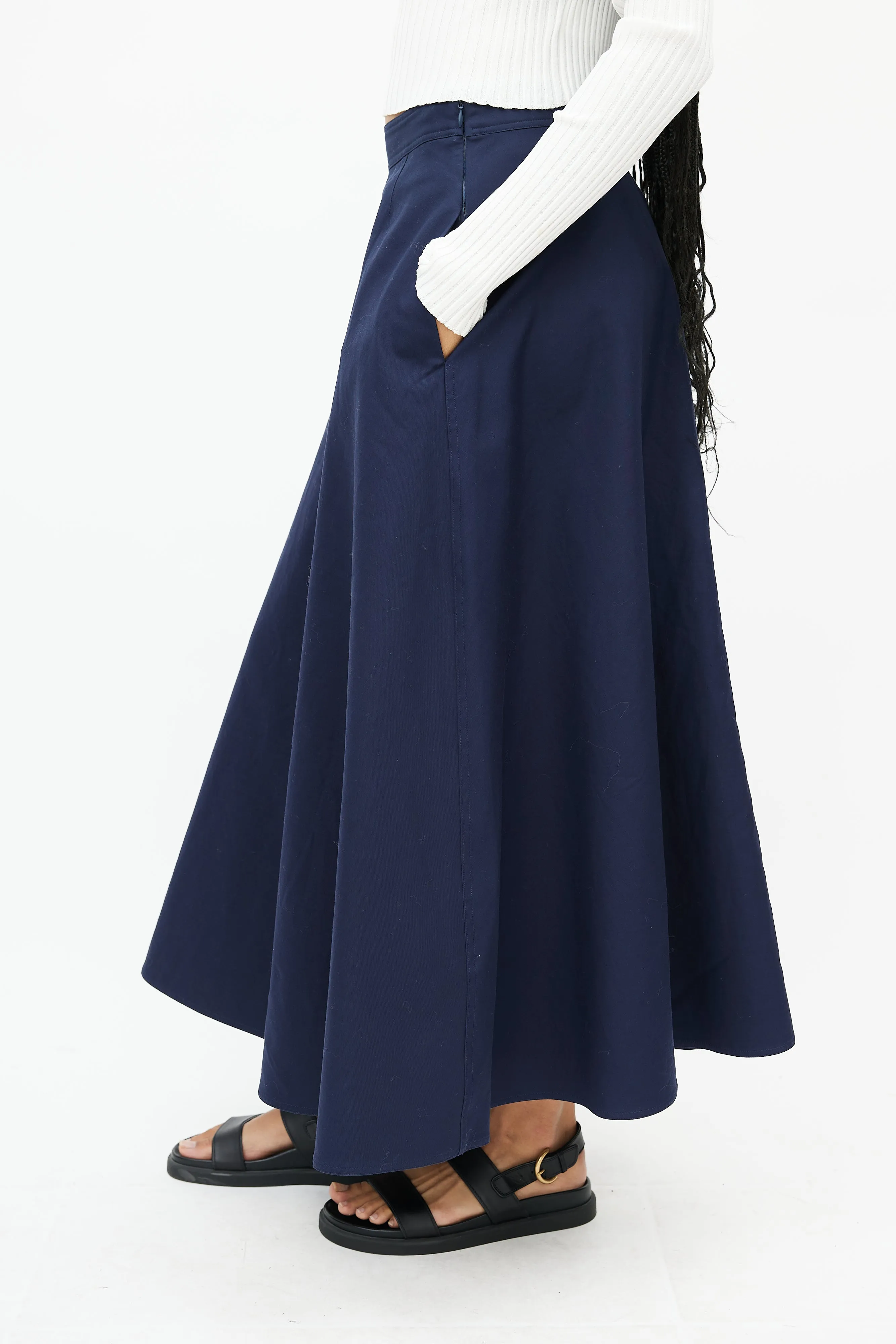 Navy Maxi Skirt