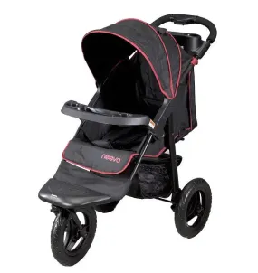 Neeva 3 Wheel Stroller - Black & Red Trim (V2)