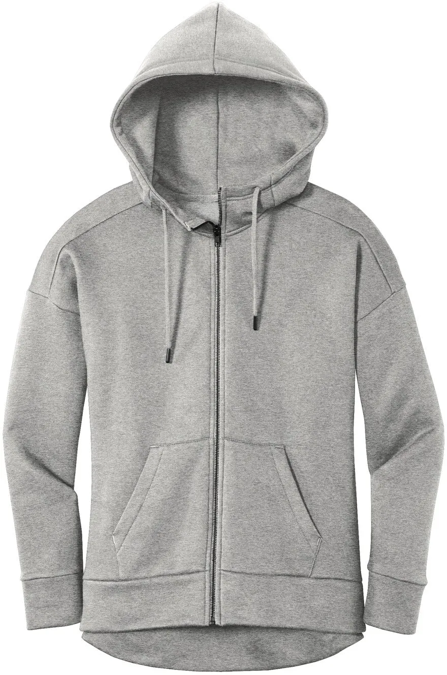 OUTLET-District Ladies Perfect Weight Fleece Drop Shoulder Full-Zip Hoodie