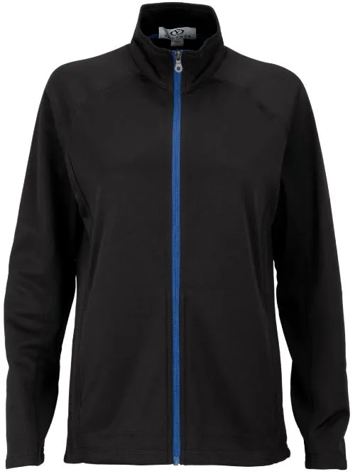 OUTLET-Vantage Ladies Brushed Back Micro-Fleece Full-Zip Jacket