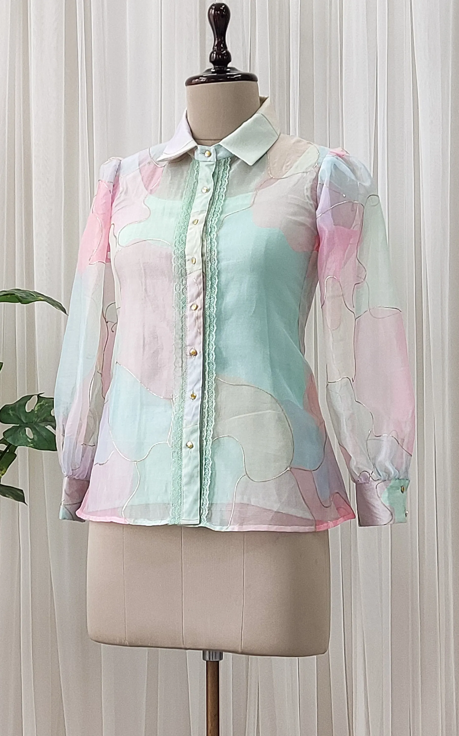 Pastel Dream Organza Shirt