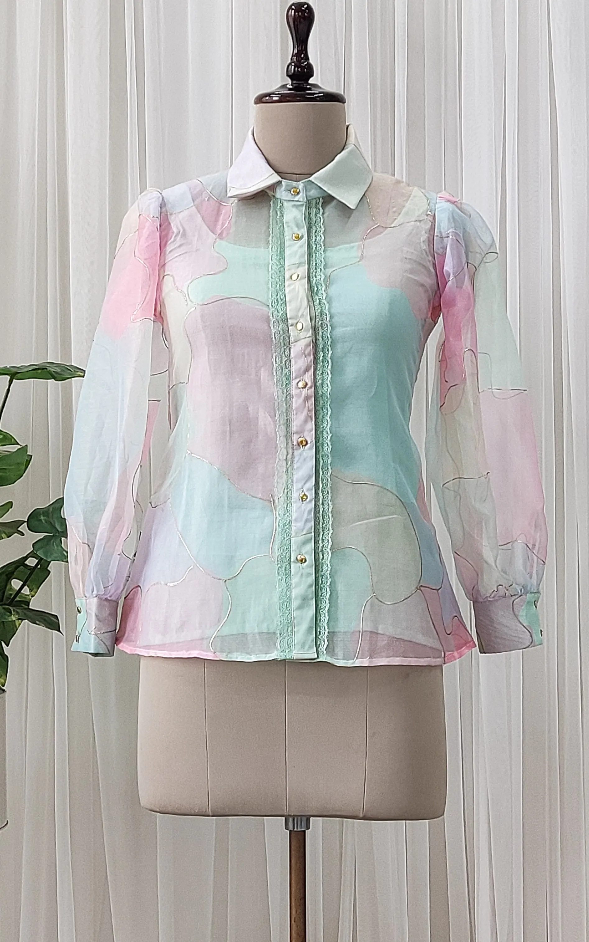 Pastel Dream Organza Shirt