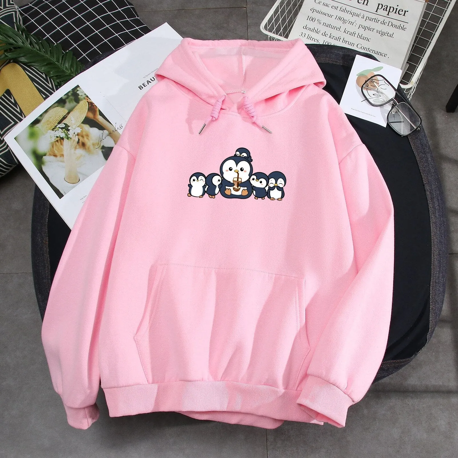 Penguins and Friends Soft Hoodie