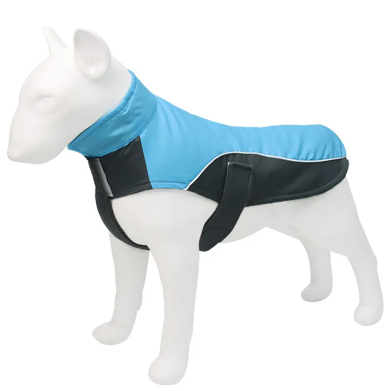 Pet clothing for autumn and winter waterproof reflective warm jacket