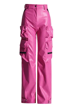 “Pink Friday” Leather Cargo Pants