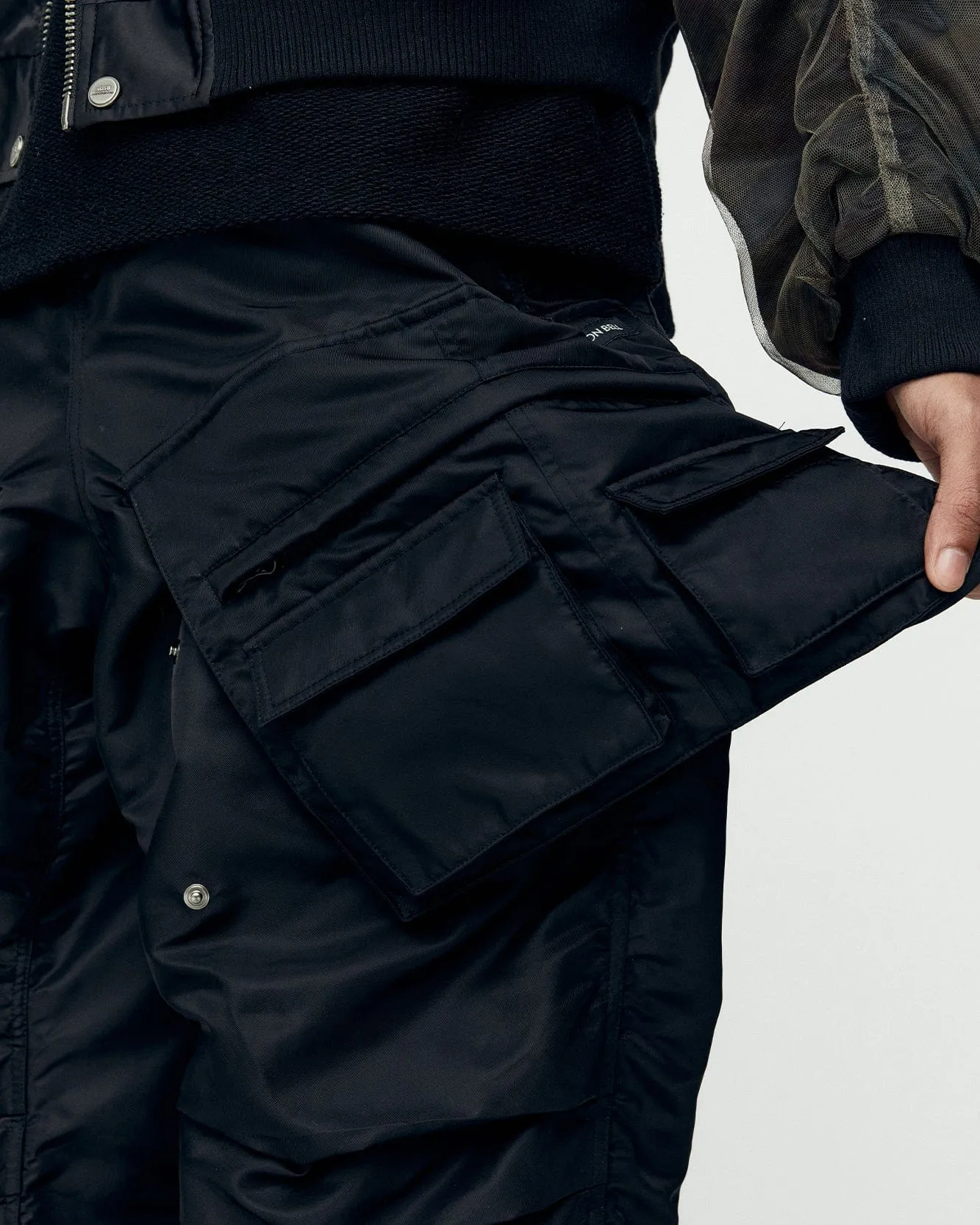 POCKET BAG CARGO PANTS apa744m(BLACK)