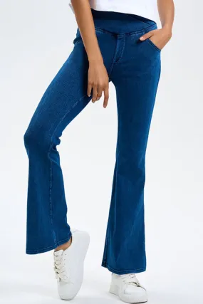 Pocketed Highly Stretchy Bootcut Jeans