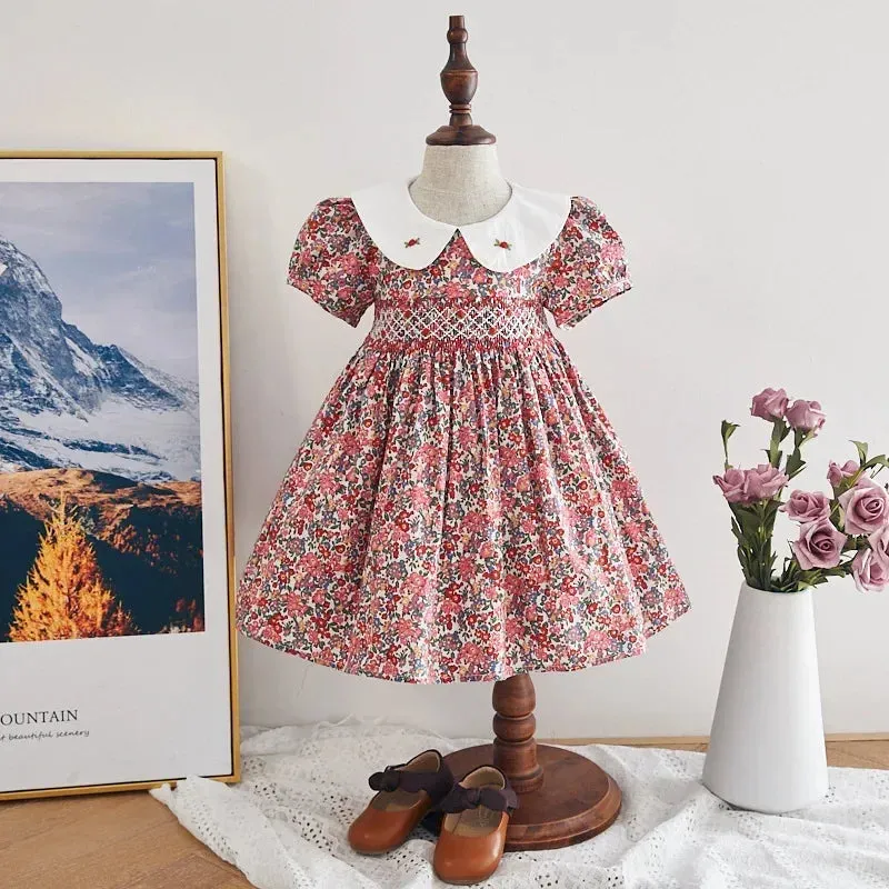 "Cami" Hand-Embroidered Smocked Dress