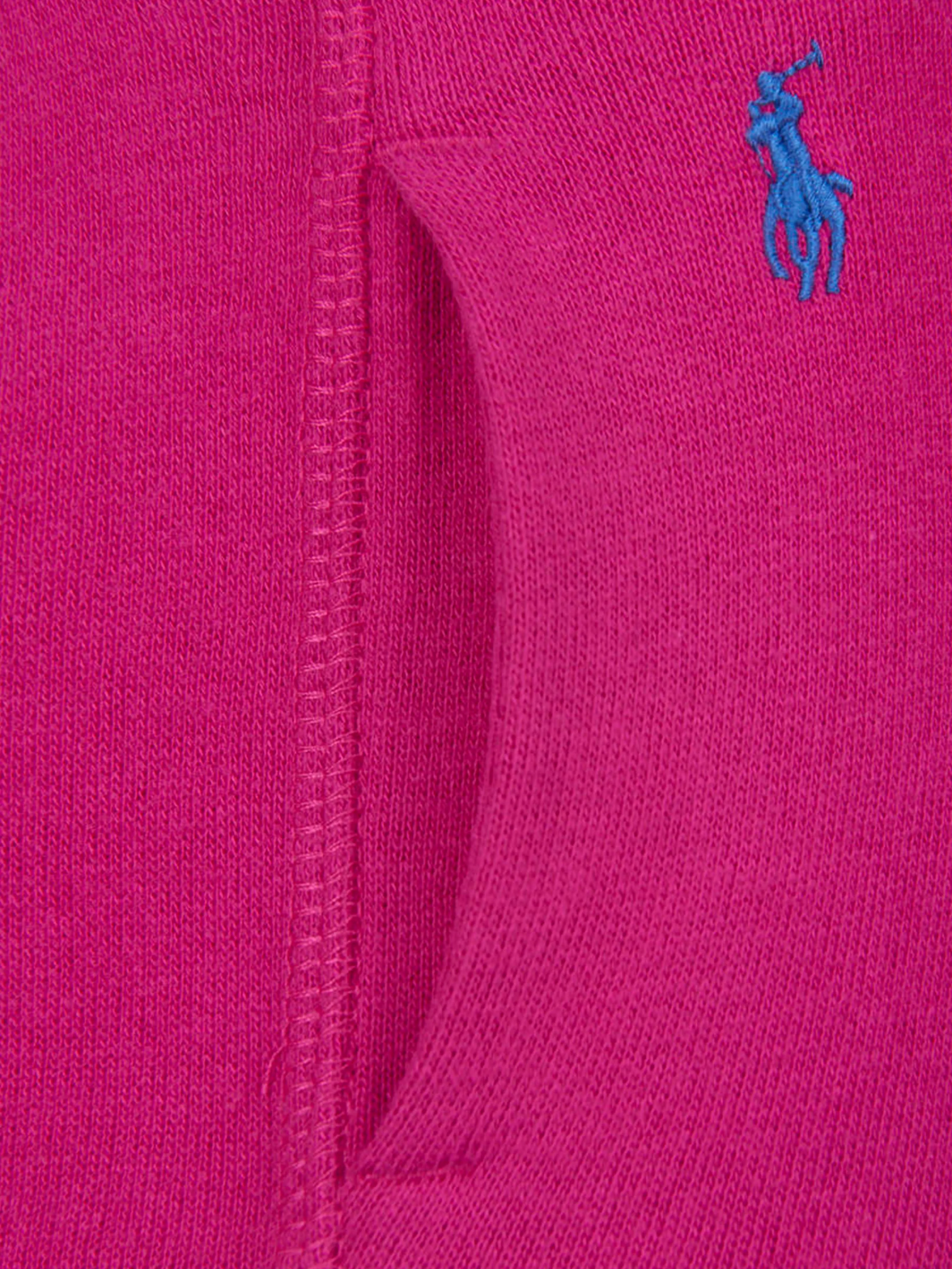 Ralph Lauren Girls Raspberry Pink Fleece Joggers