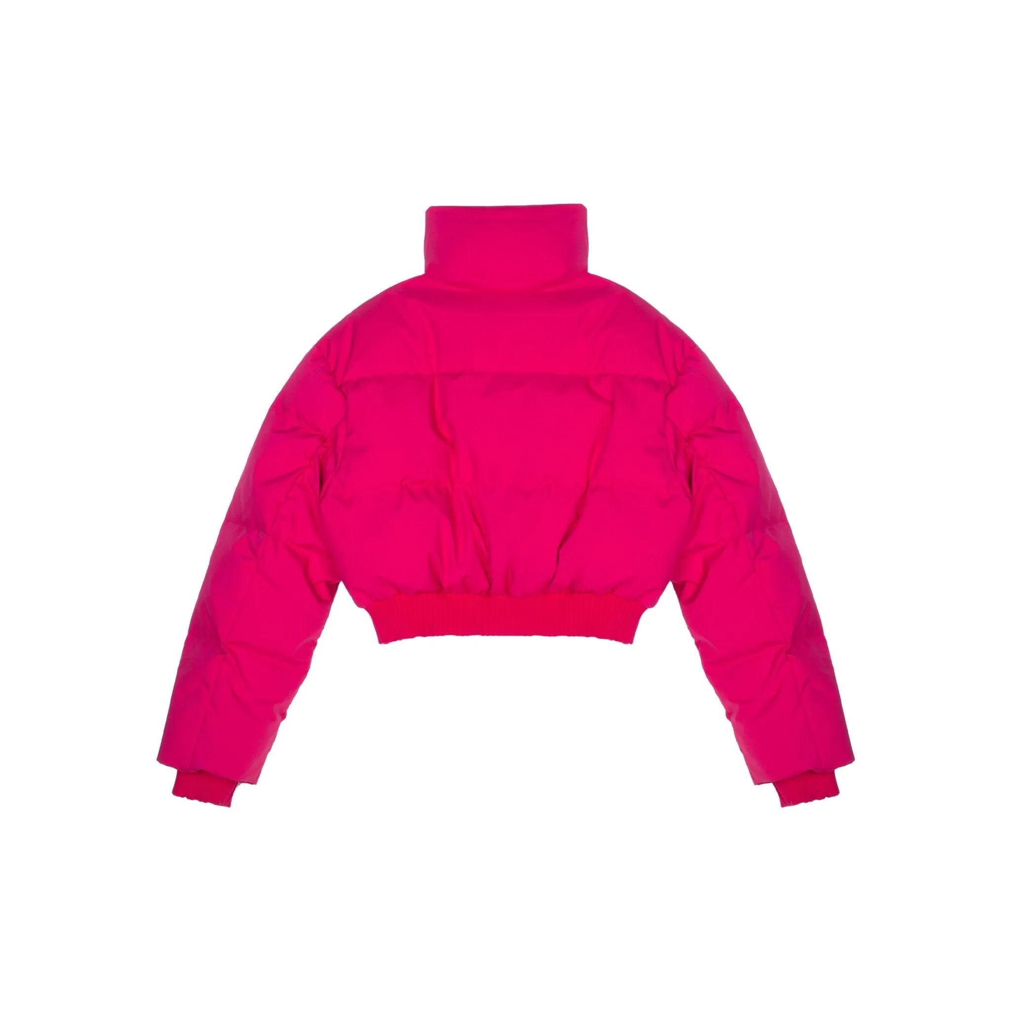 Red Cropped Down Jacket