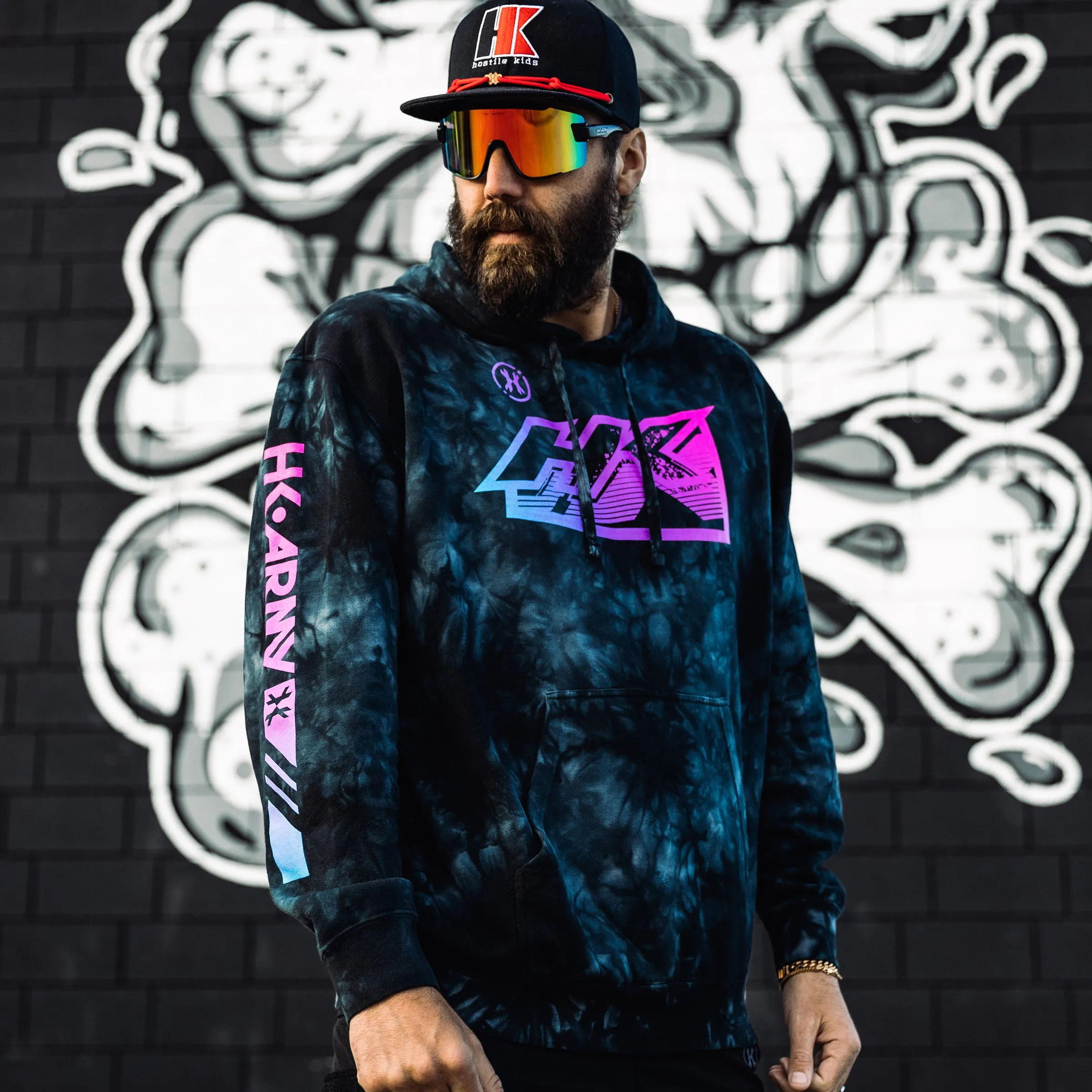 Retro Hoodie - Midnight Tie Dye