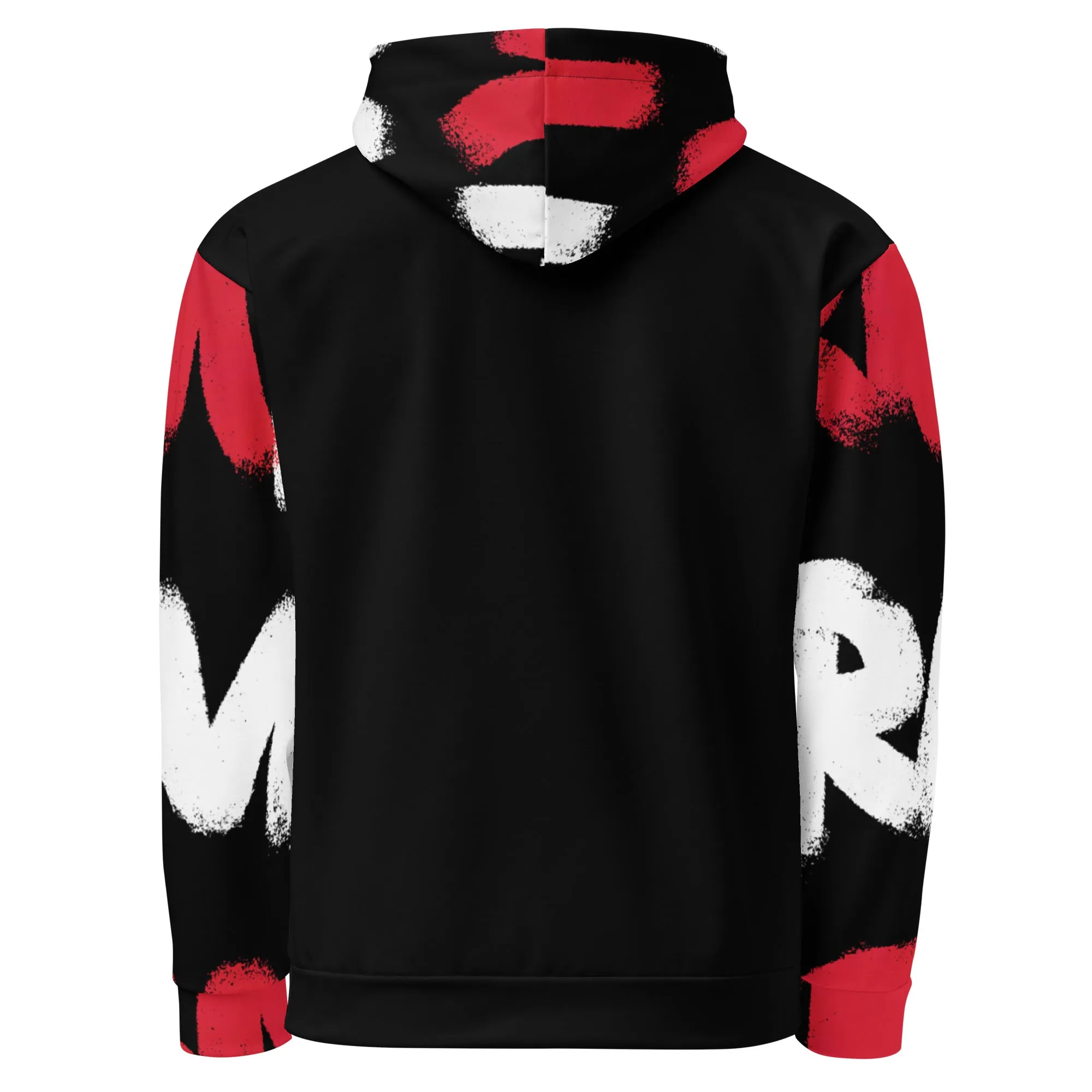 RM Graffiti Red Blacked-Out Hoodie