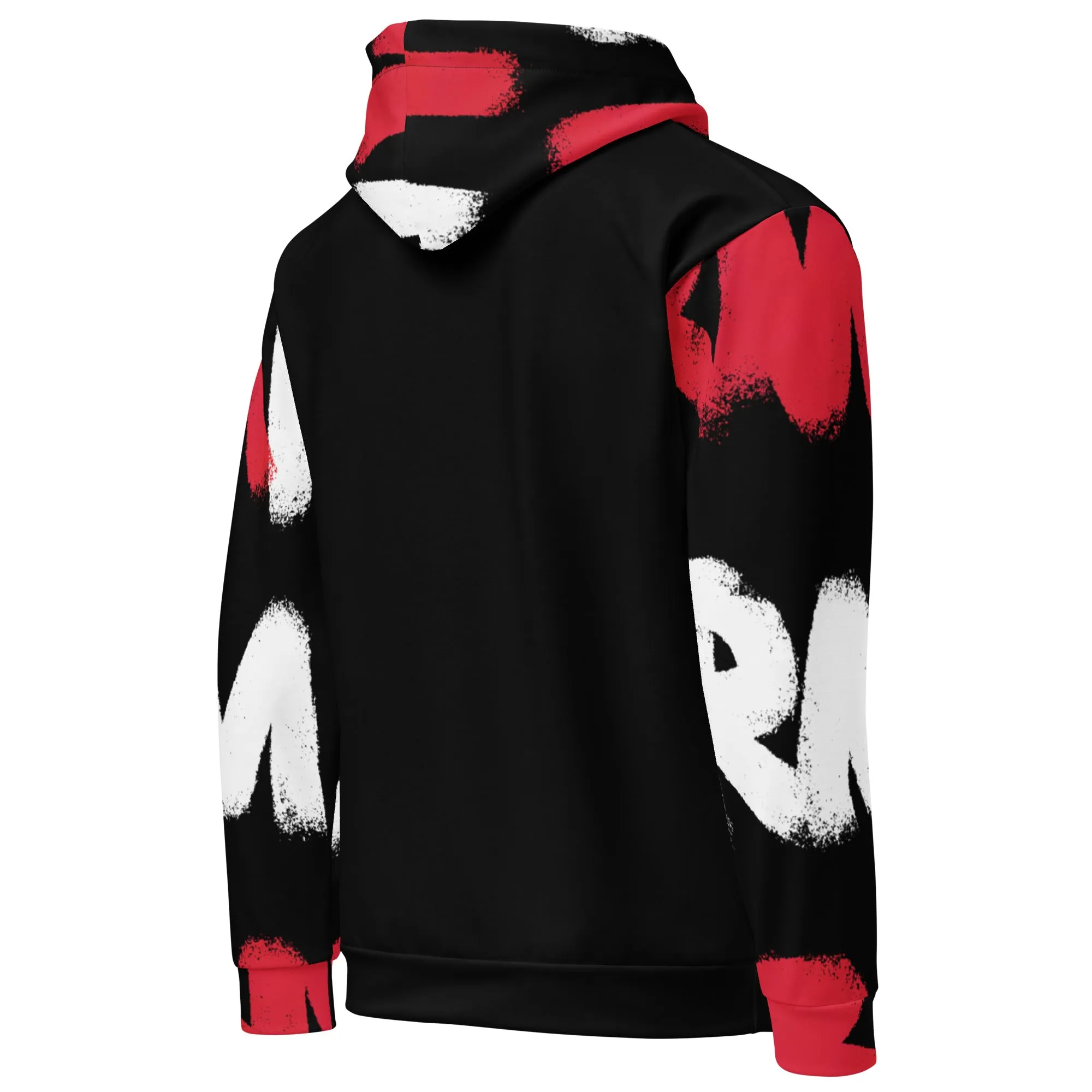 RM Graffiti Red Blacked-Out Hoodie