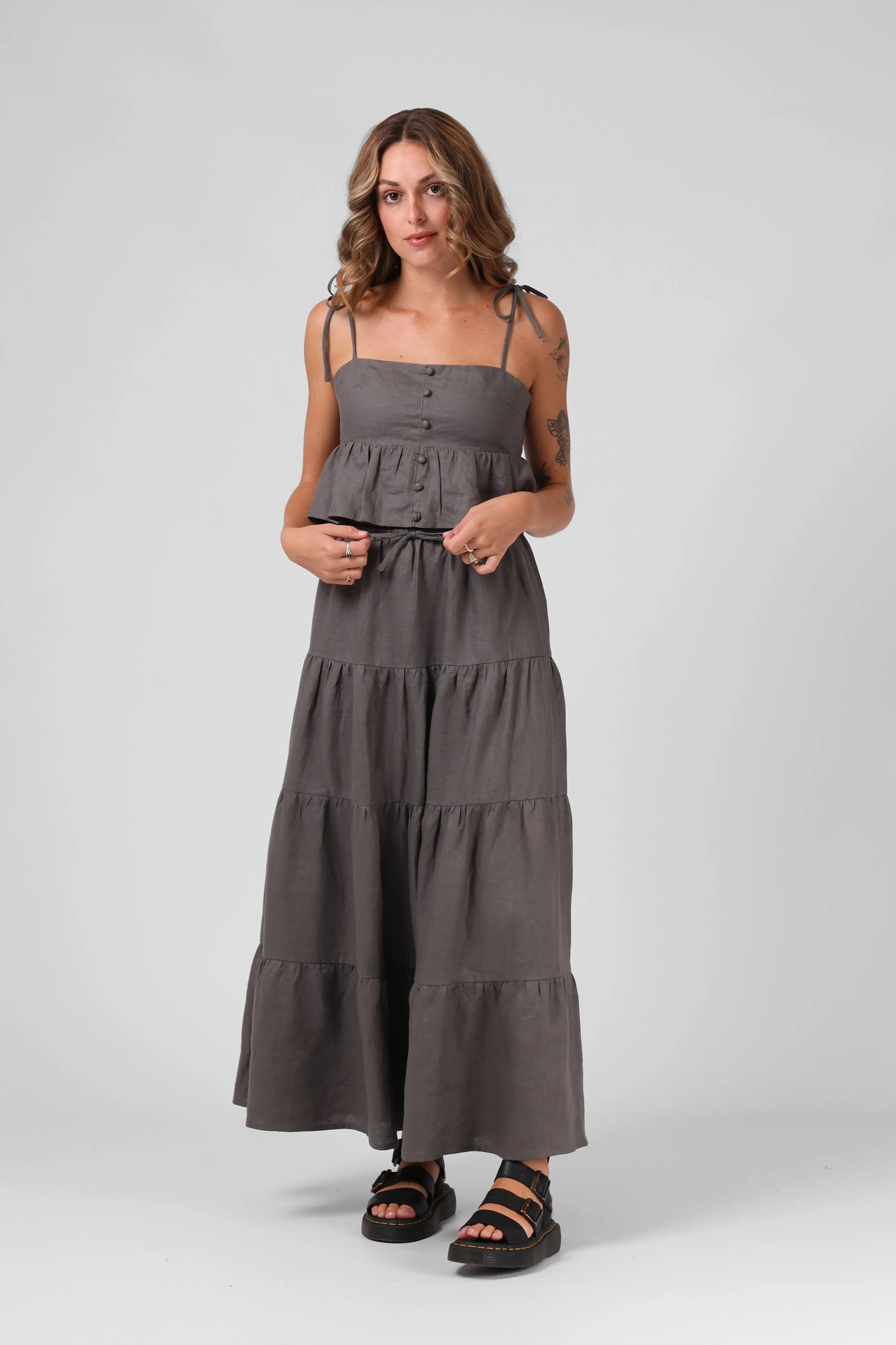 Ruby Maxi Skirt - Olive