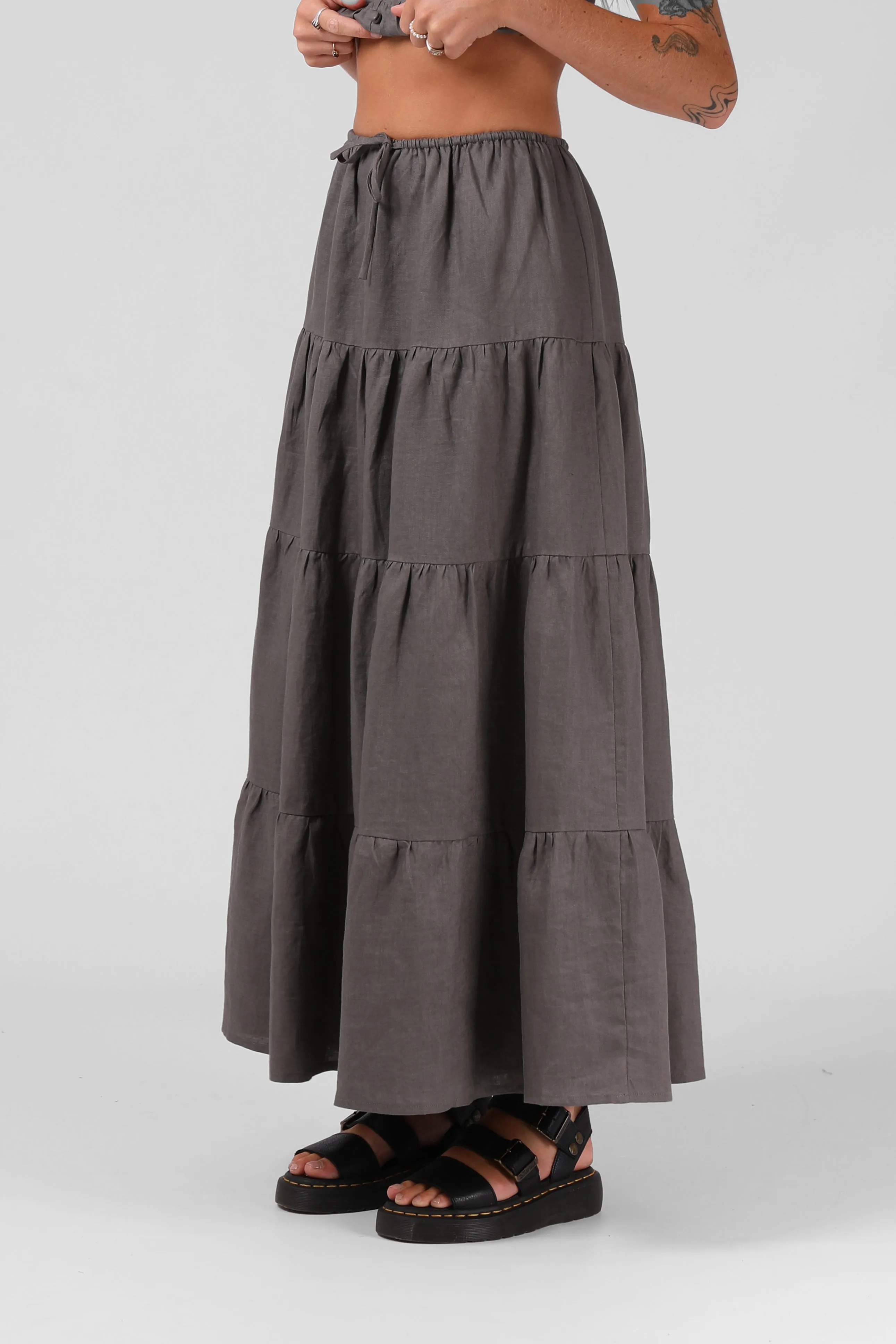 Ruby Maxi Skirt - Olive