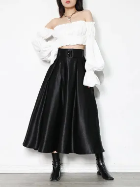 Ruched Maxi Skirt