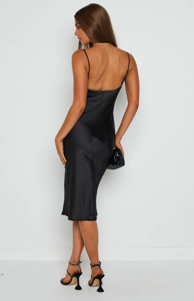 Schiffer Slip Midi Dress Black