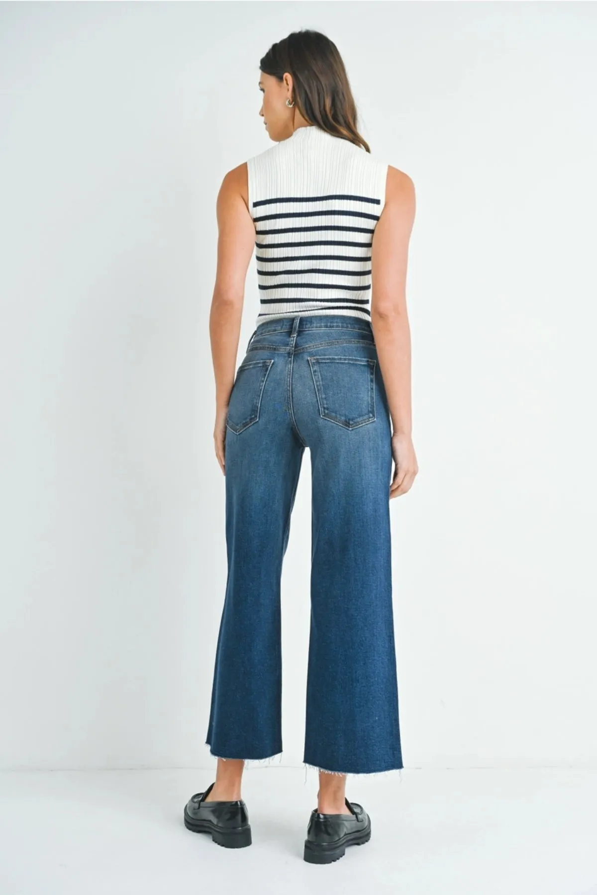 Scissor Cut Wide Leg Jeans