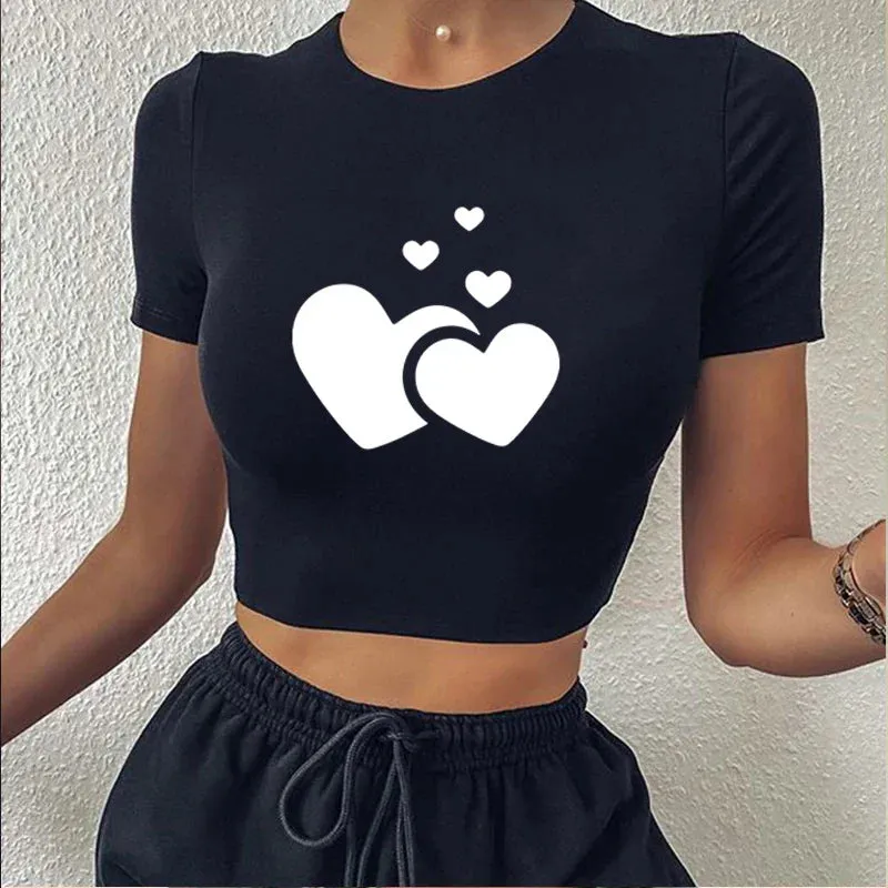 Sexy Girls Graphic Custom Crop Tops Grunge Crop Top