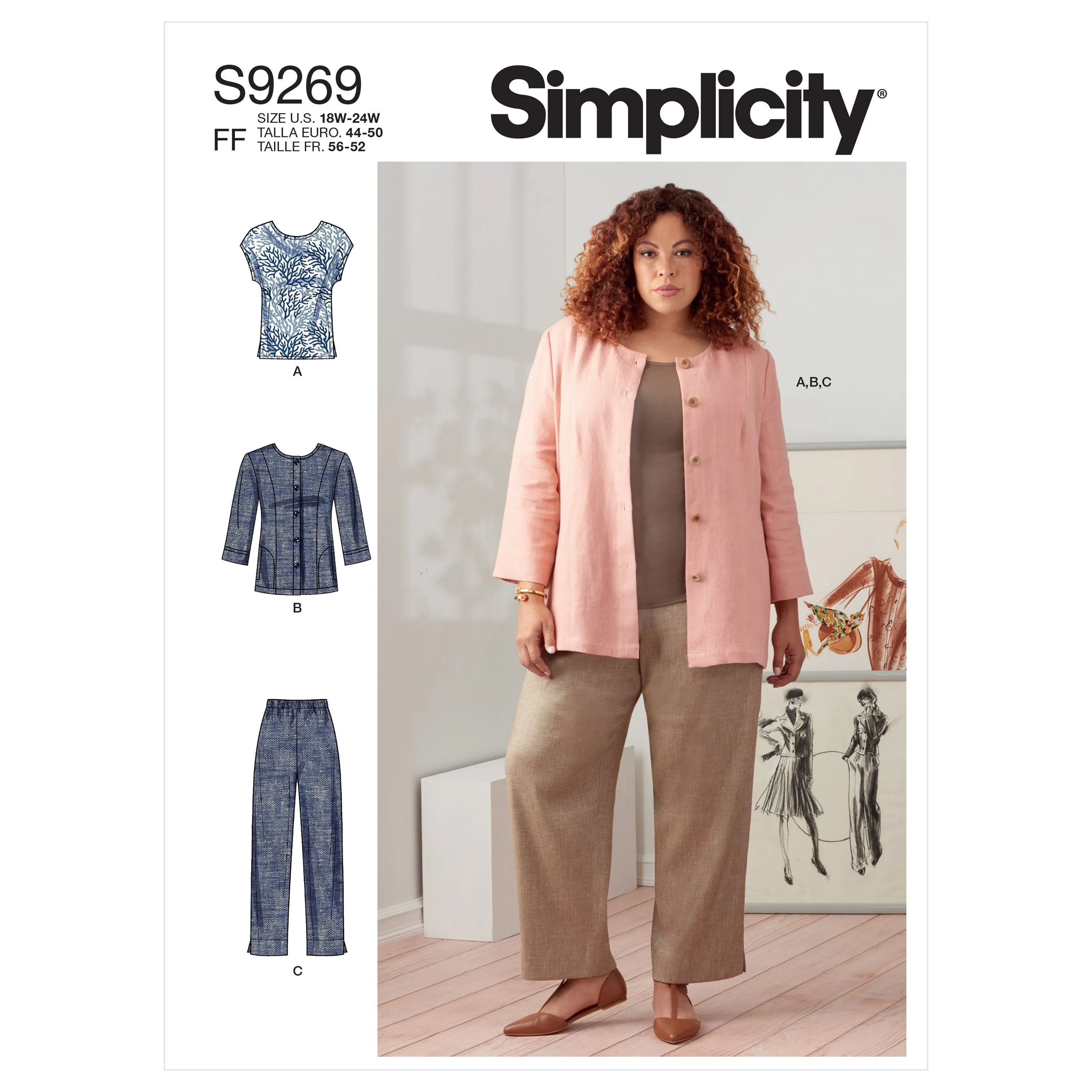 Simplicity Sewing Pattern 9269 Women's Jacket, Knit Top and Pants