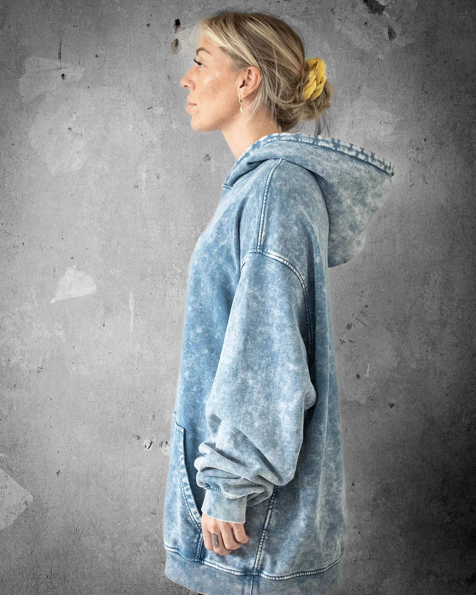 Sky is Not the Limit | Oversized Faded Women's Hoodie