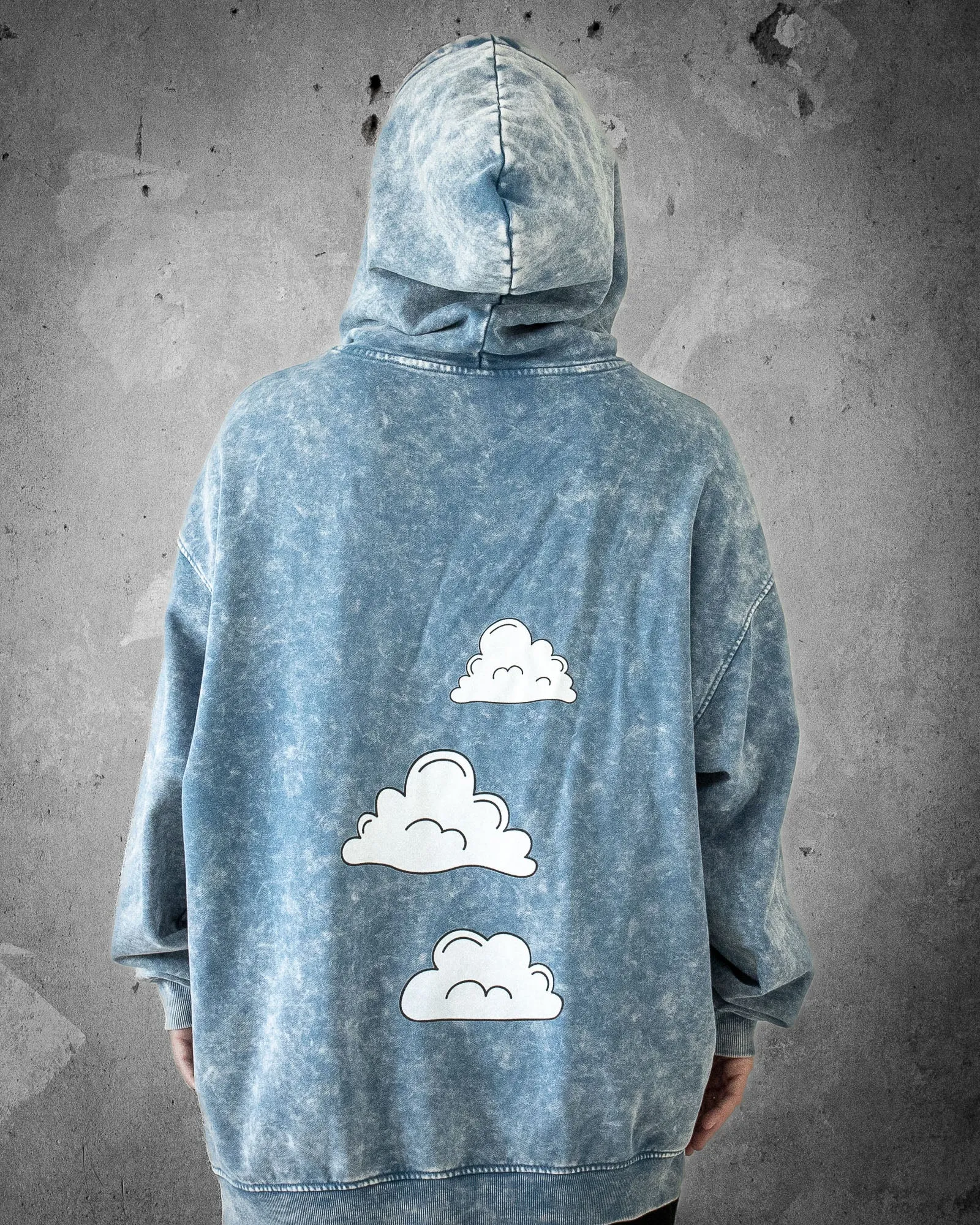 Sky is Not the Limit | Oversized Faded Women's Hoodie