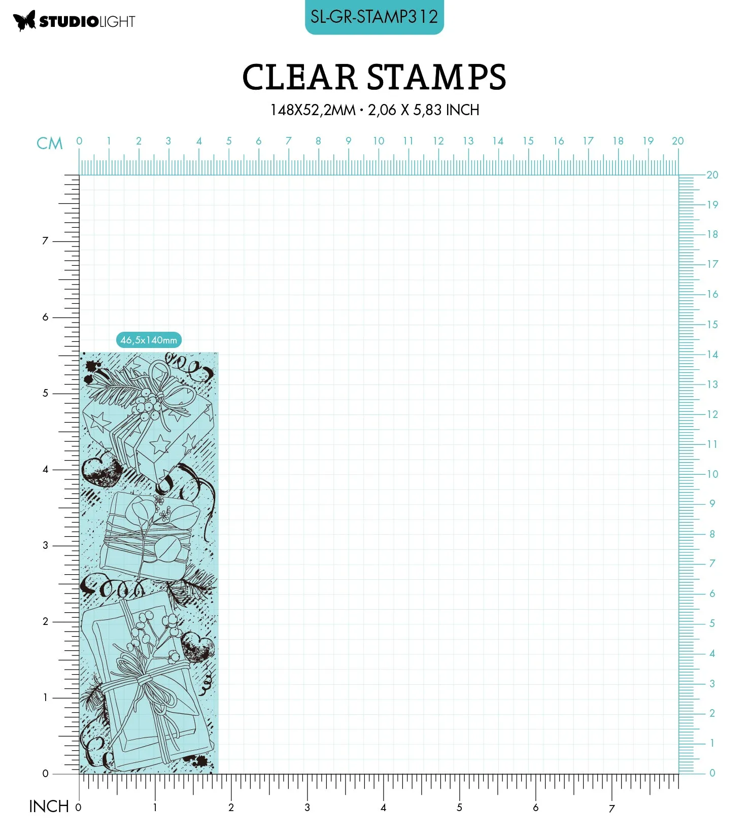 SL Clear Stamp Gifts Grunge Collection 148x52.2x3mm 1 PC nr.312