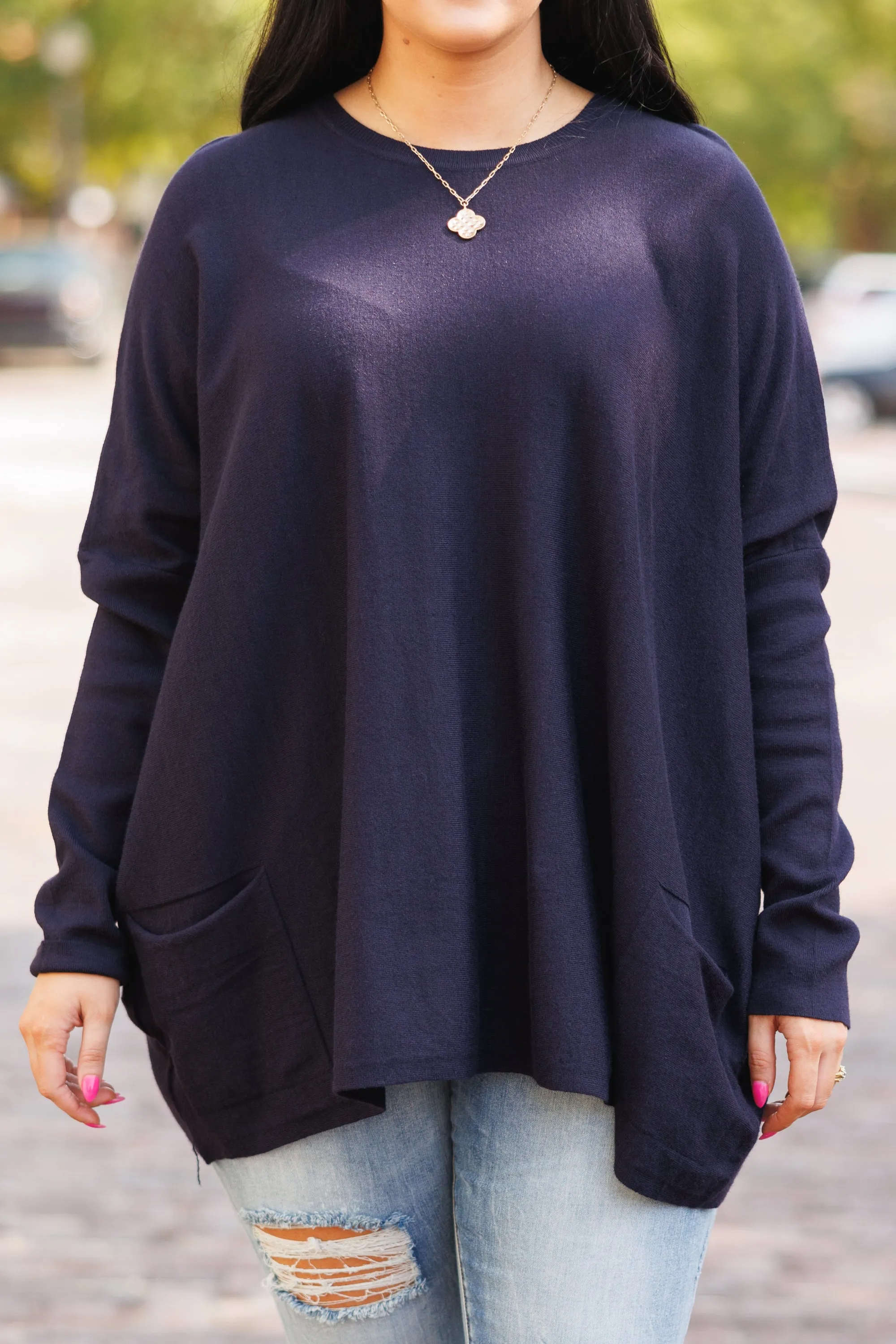 Snow Whispers Tunic, Navy