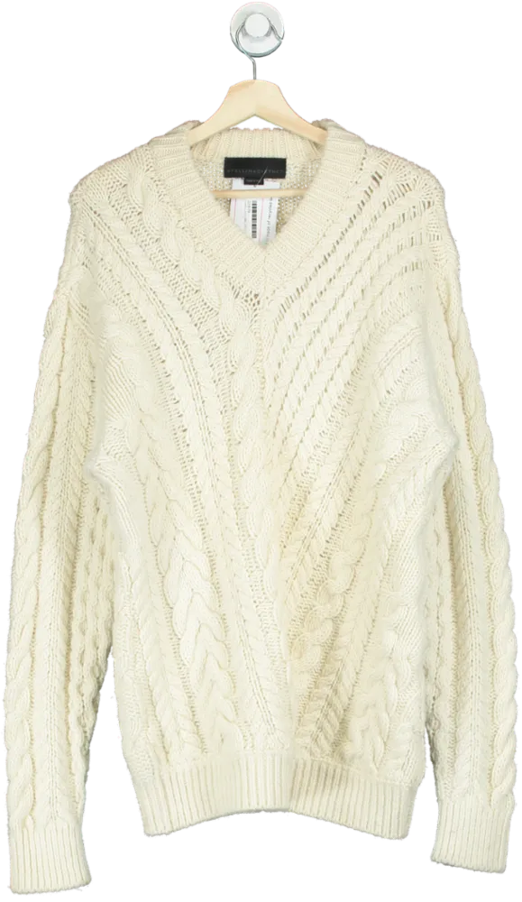 Stella McCartney Cream Cable Knit Jumper UK XS