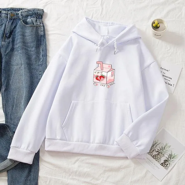 Strawberry Milk Box Soft Hoodie