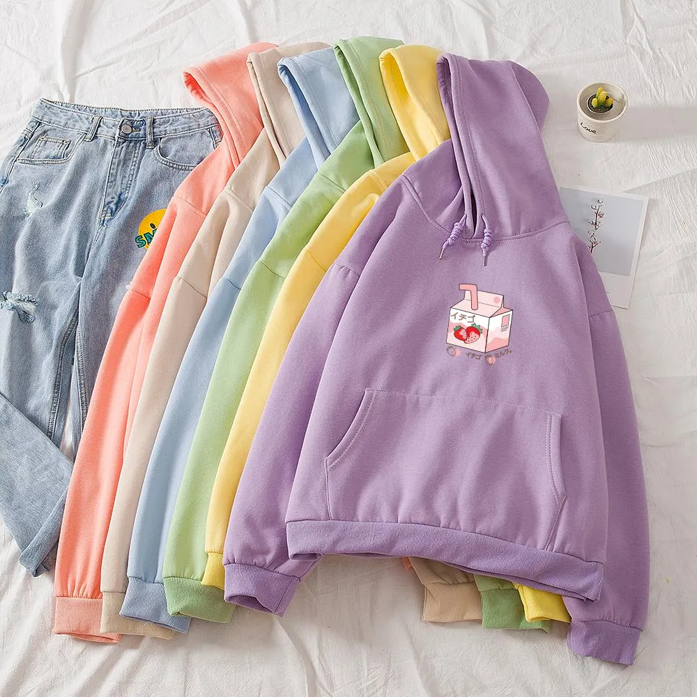 Strawberry Milk Box Soft Hoodie