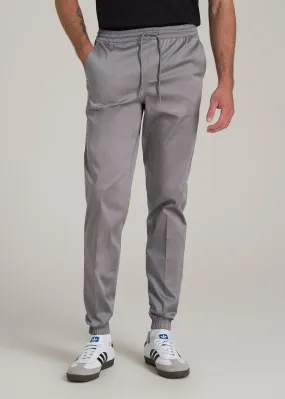 Stretch Twill Tall Men's Jogger Pants in Owl Grey