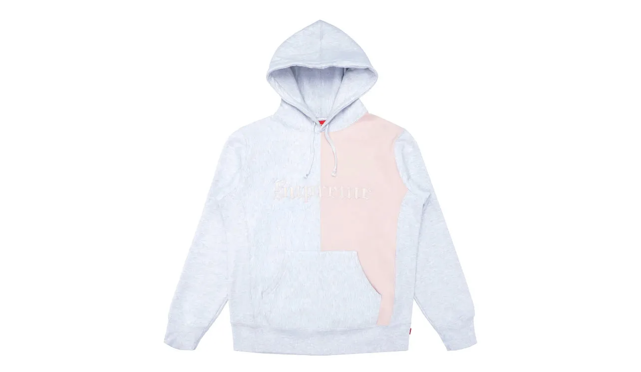 Supreme Split Old English Hooded Sweatshirt Ash Grey