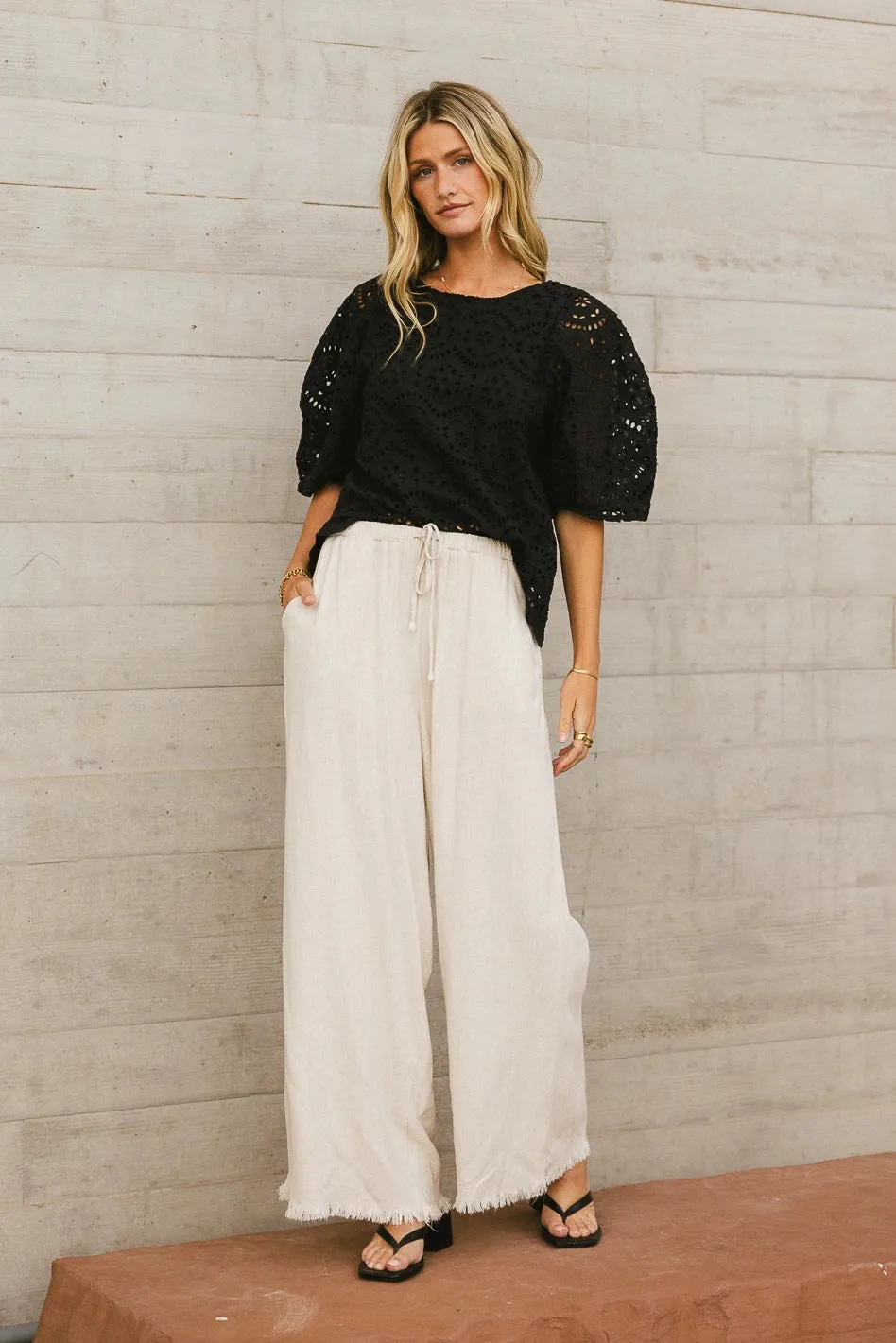 Tatum Woven Pants in Oatmeal - FINAL SALE