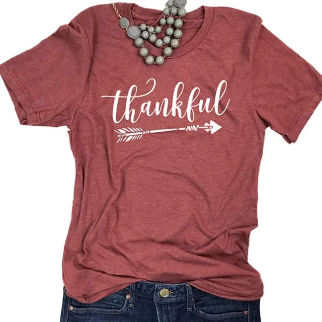 Thankful Letter Printed Tee