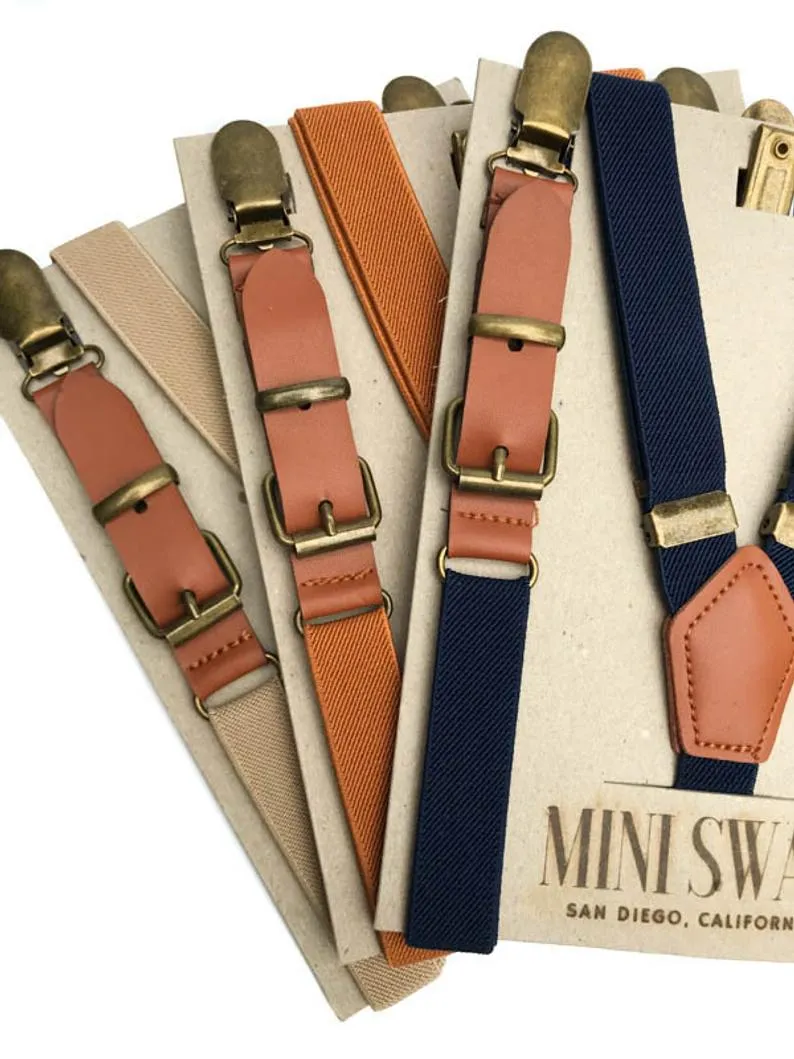 The Baby Leather Suspender - Various Colours