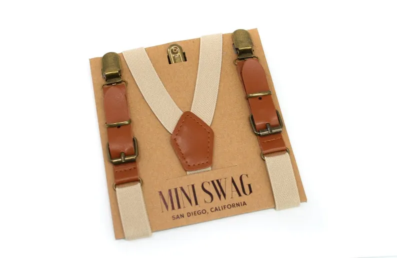 The Baby Leather Suspender - Various Colours