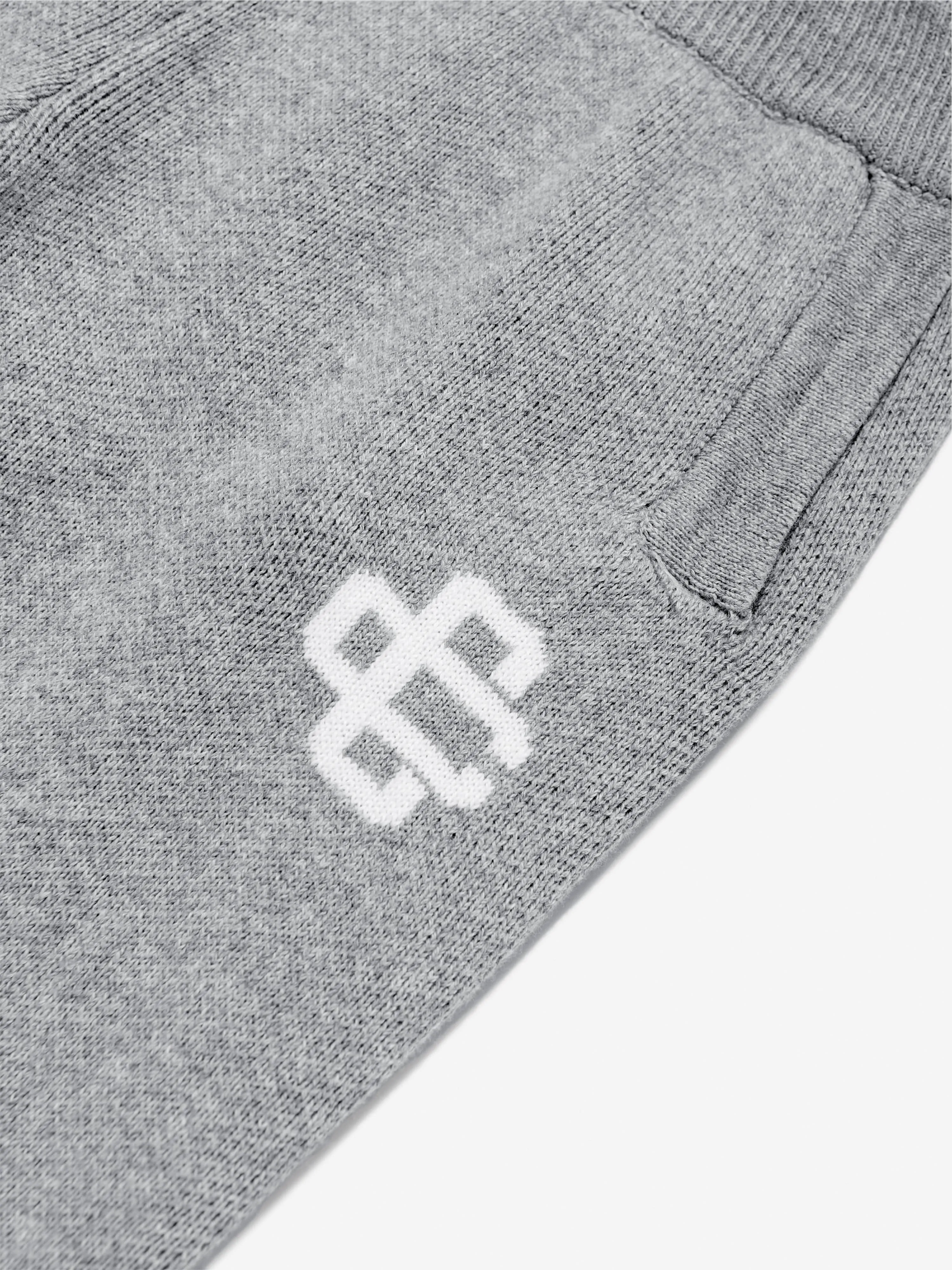 The Couture Club Kids Knitted Emblem Joggers in Grey