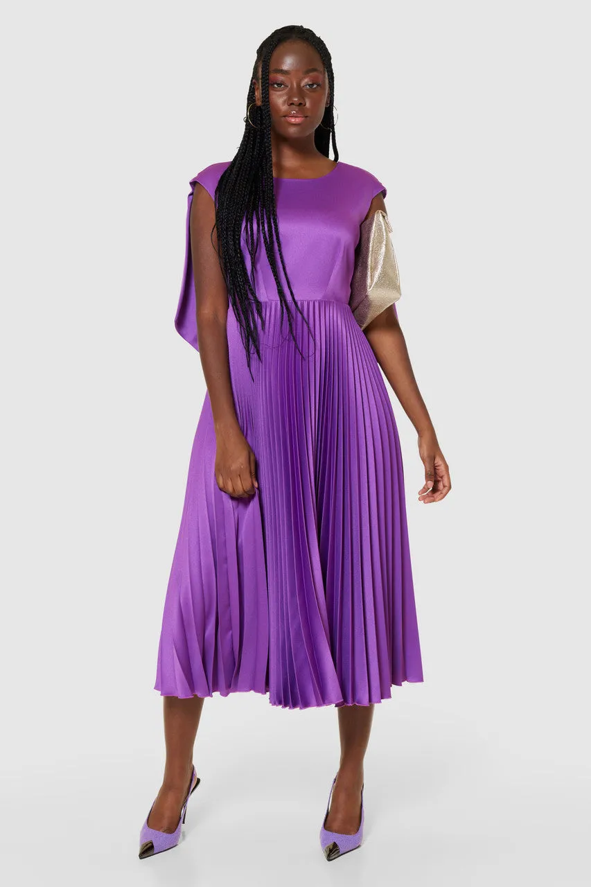 THE HEATHER CAPE DRESS (PURPLE)