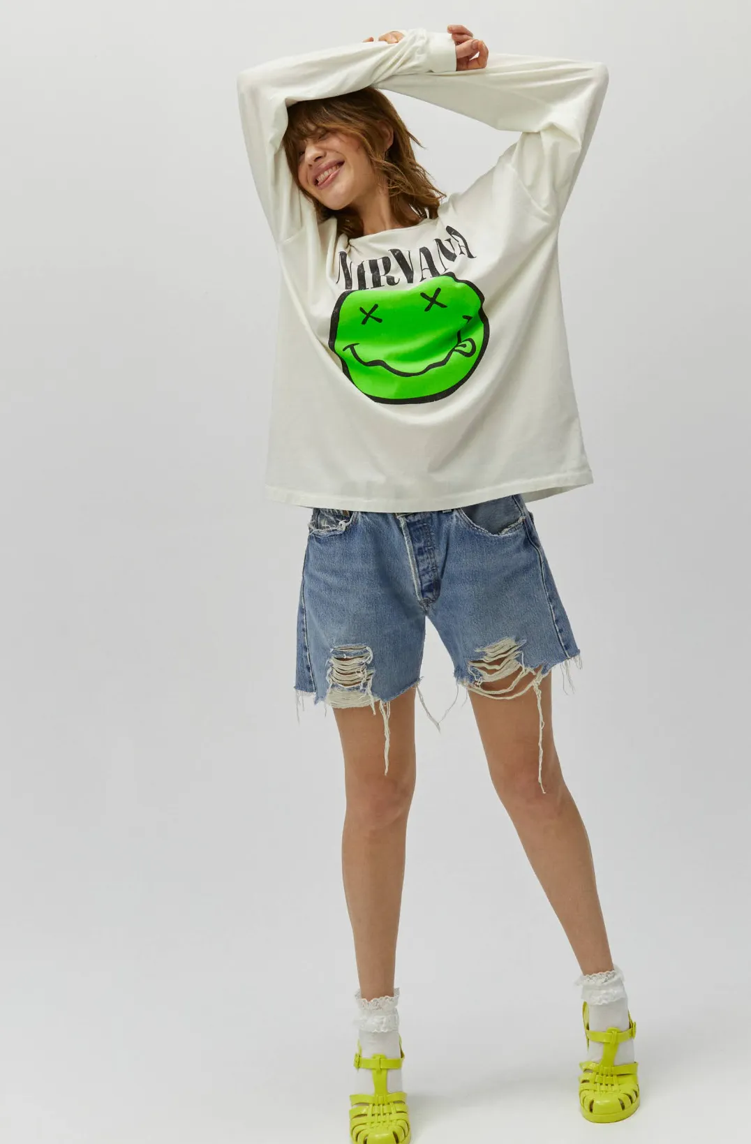 The Nirvana Smiley Long Sleeve by Daydreamer