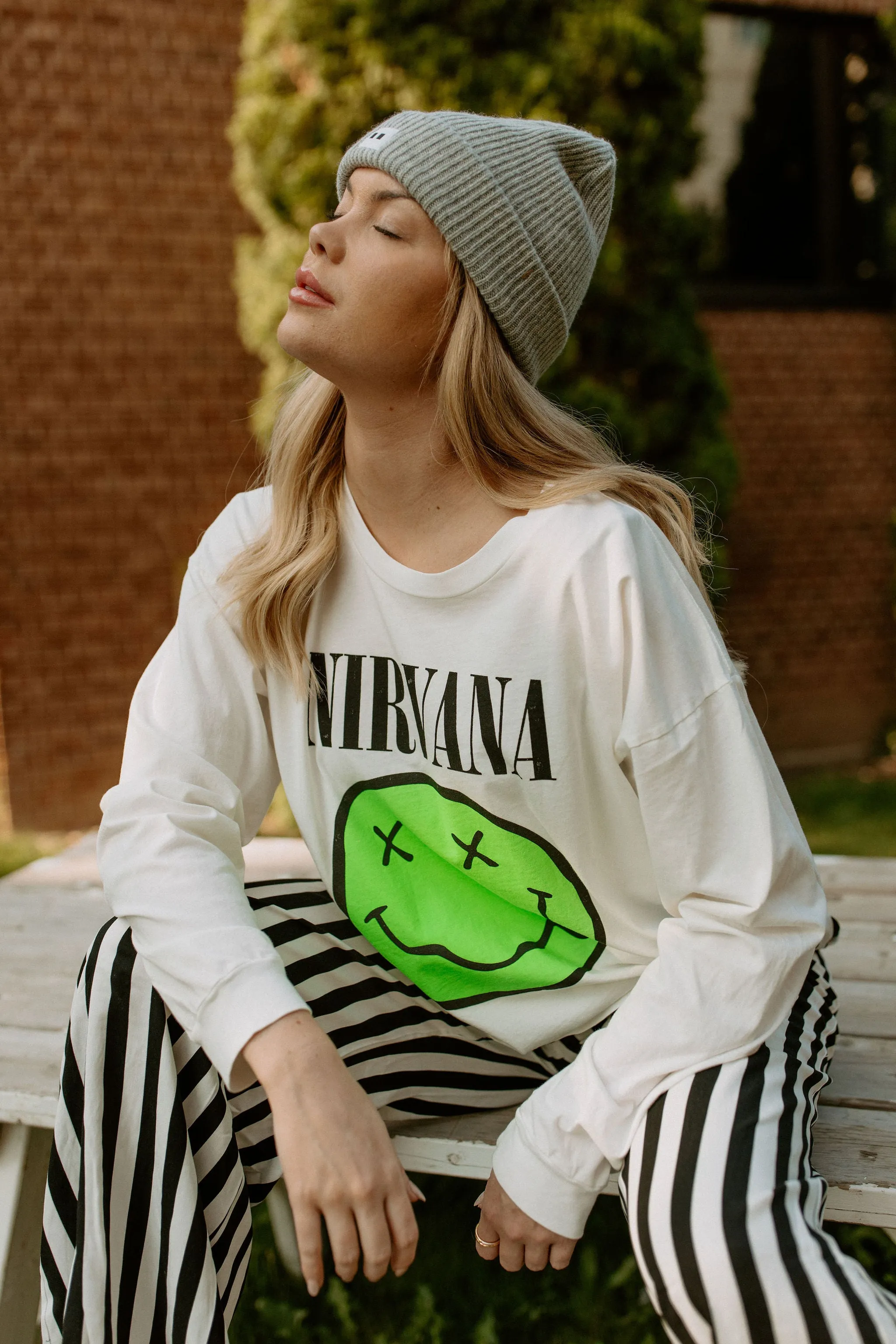 The Nirvana Smiley Long Sleeve by Daydreamer