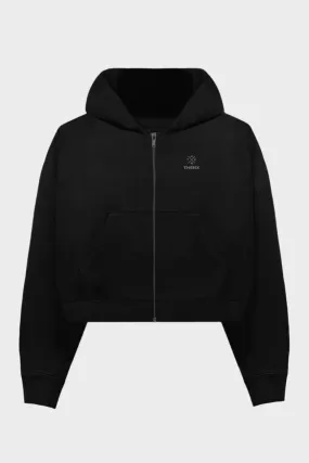 Thenx Women Zip Hoodie - Black