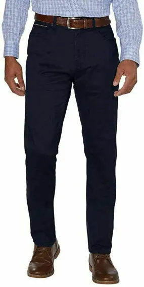 Tommy Hilfiger Mens TH FLEX 5 Pocket Pants Navy Blue Sky Captain Chino